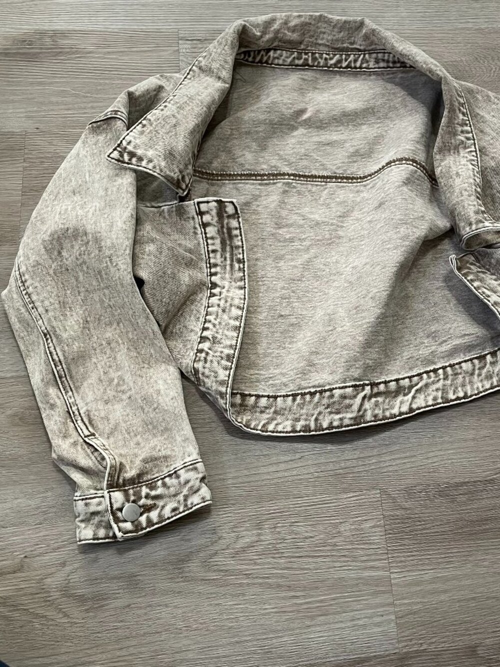 Curved Hem Denim Jacket